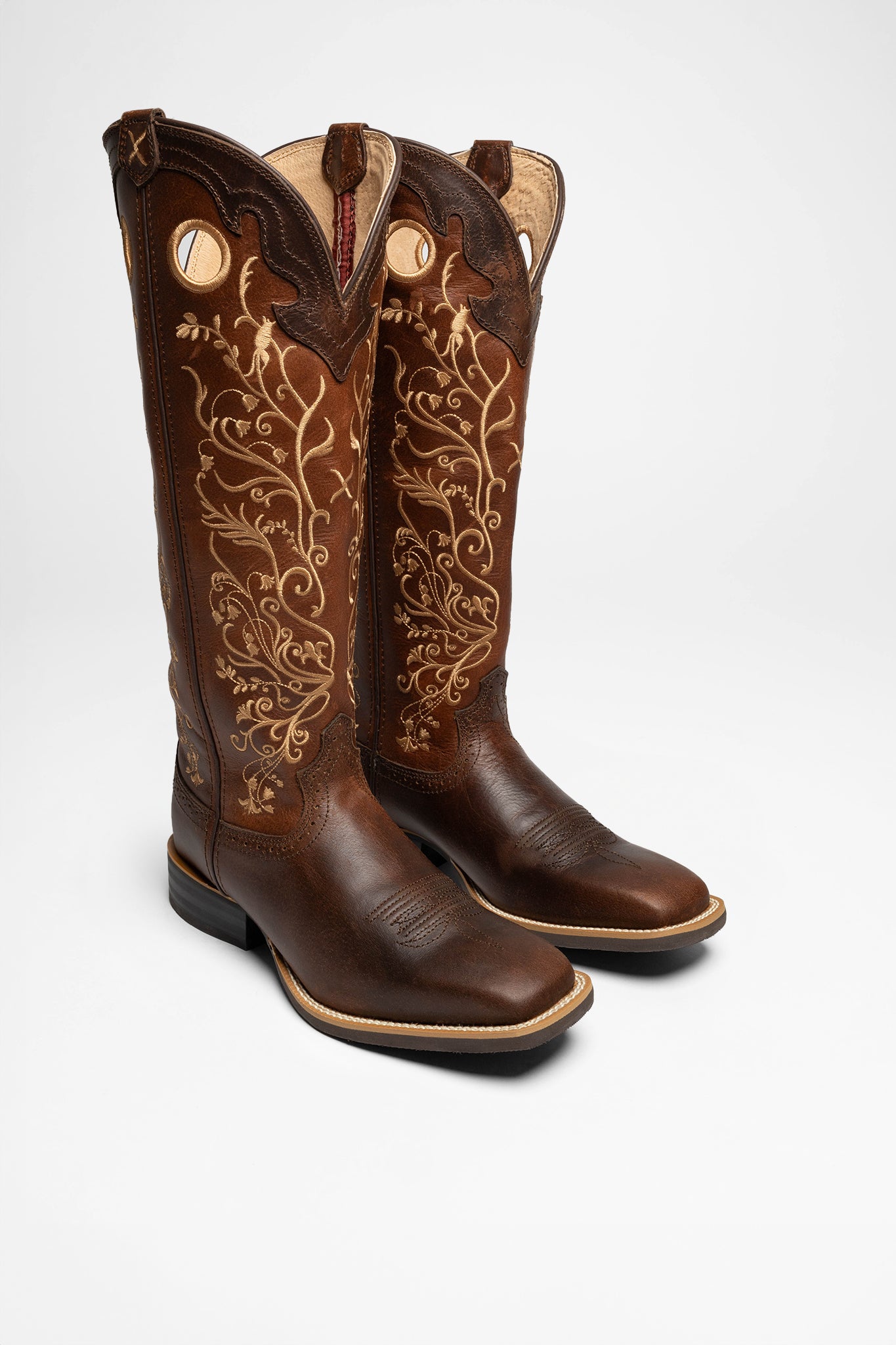 Twisted X Boots 1685 BUCKAROO FLOWER Damen Braun von Twisted X Boots