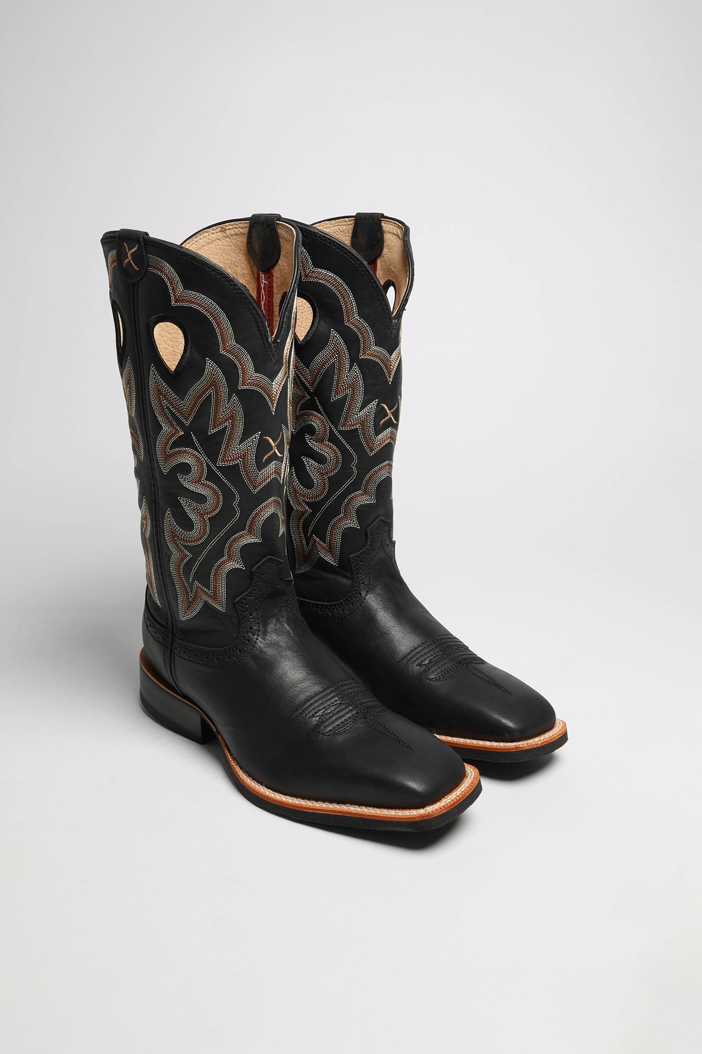 Twisted X Boots 1781 RUFF STOCK Damen Schwarz Westernreitstiefel von Twisted X Boots