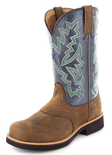 Twisted X Boots Damen Cowboy Stiefel 1717 BARN BURNER Lederstiefel Westernreitstiefel Braun 41 EU von Twisted X