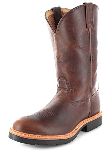 Twisted X Boots Herren Cowboy Stiefel 1737 Cowboy Work Lederstiefel Westernreitstiefel Braun 42.5 EU von Twisted X
