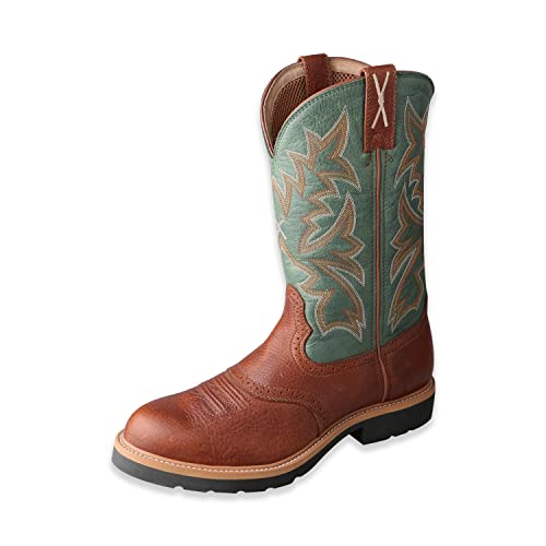Twisted X Boots Herren Cowboy Stiefel 1753 Cowboy Work Westernreitstiefel Lederstiefel Braun 44.5 EU von Twisted X