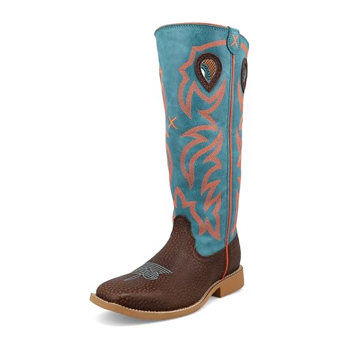 Twisted X Buckaroo-ybk Westernstiefel, Dark Chocolate & Electric Turquoise, 33 EU von Twisted X