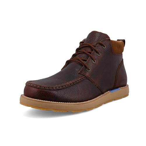 Twisted X CellStretch Herren-Stiefel mit Keilsohle, 12,7 cm, Moc Toe mit CellStretch, Dunkles Mahagoni, 42.5 EU von Twisted X