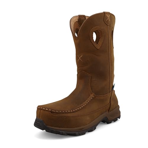 Twisted X Damen 10" Work Pull on Hiker Boot Sicherheitsstiefel, Distressed Sattel, 37.5 EU von Twisted X