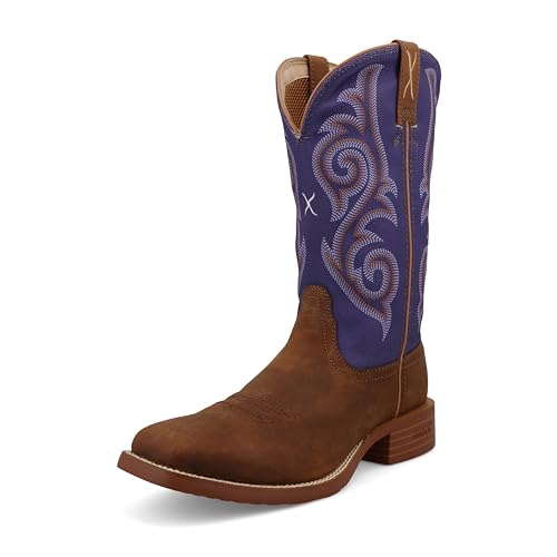 Twisted X Damen 11" Tech X Boot Westernstiefel, Distressed Saddle & Iris, 42 EU von Twisted X