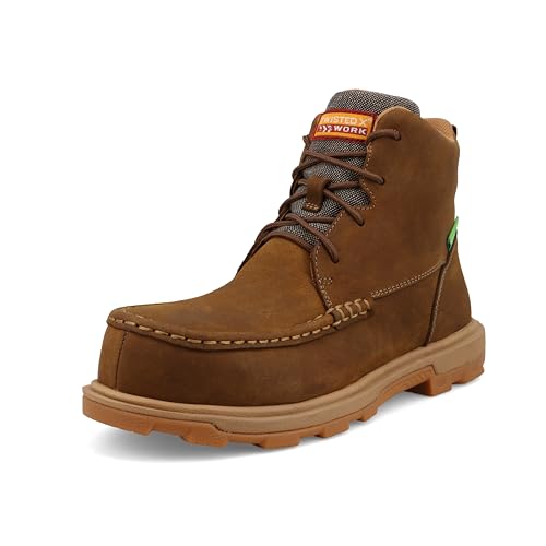 Twisted X Damen-Arbeitsstiefel, Nano-Zehenpartie, Distressed Sattel & Eco Dust, 39.5 EU von Twisted X
