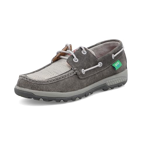Twisted X Damen Bootsschuh Driving Moc, Grau & Hellgrau, 36 EU von Twisted X