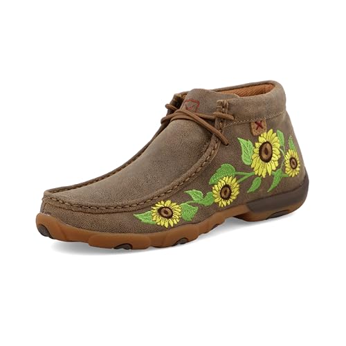 Twisted X Damen Original Chukka Driving Moc Bomber, Bomber & Sonnenblume, 40 EU von Twisted X