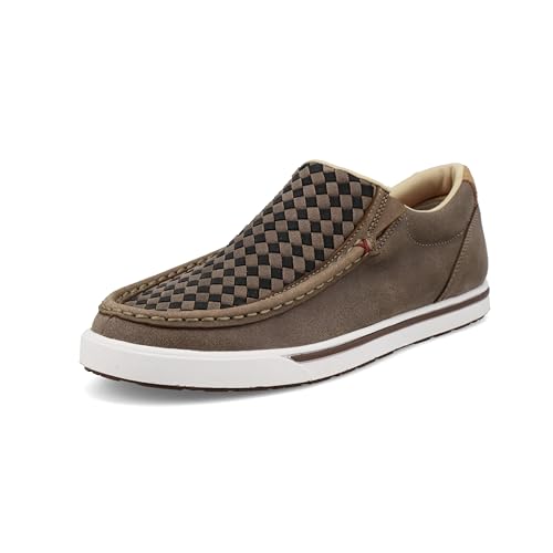 Twisted X Damen Slip On Kicks Moc Toe, Taupe Grey & Black, 36 EU von Twisted X