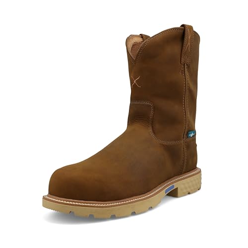 Twisted X Herren 10" Work Boot Sicherheitsstiefel, Distressed Sattel W/Metgaurd, 48 EU Twisted X Herren 10" Work Boot Sicherheitsstiefel, Distressed Sattel W/Metgaurd, 48 EU von Twisted X