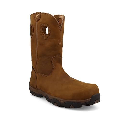 Twisted X Herren 11" Work Pull on Hiker Boot Westernstiefel, Distressed Sattel von Twisted X