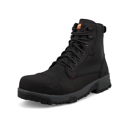 Twisted X Herren Arbeitsstiefel, 15,2 cm, Moc Toe Nano Toe mit CellStretch, Schwarz, 45.5 EU Twisted X Herren Arbeitsstiefel, 15,2 cm, Moc Toe Nano Toe mit CellStretch, Schwarz, 45.5 EU von Twisted X