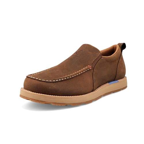 Twisted X Herren CellStretch Keilsohle Slip-On, Moc Toe mit CellStretch, gelbbraun, 48 EU von Twisted X