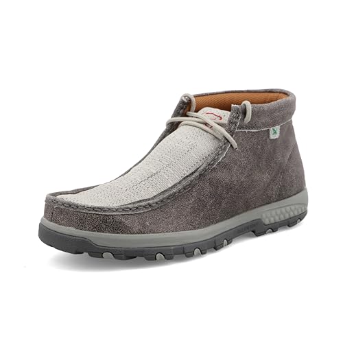 Twisted X Herren Chukka Driving Moc mit CellStretch, Grau (Grau / Hellgrau), 45.5 EU von Twisted X