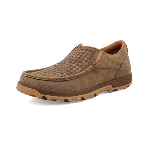 Twisted X Herren Slip-on Driving Moc Fahrer-Slipper, Bomber & Checkered Vamp, 44.5 EU Weit von Twisted X