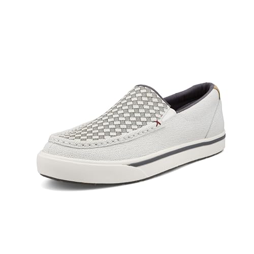 Twisted X Herren Slip on Kicks Slipper, Weiß & Grau, 42.5 EU Weit von Twisted X