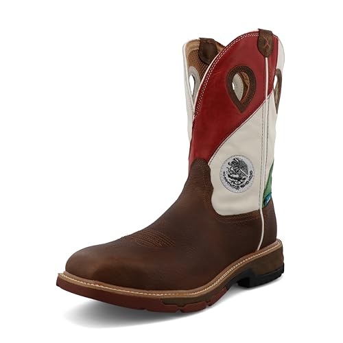 Twisted X Herren Western Work Boot Westernstiefel, Kupferbraun und Mehrfarbig, 44.5 EU Weit von Twisted X