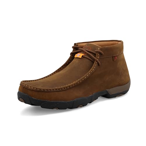 Twisted X Herren Work Chukka Driving Moc, Moc Toe, Distressed Sattel (elektrostatisch ableitend), 39 EU von Twisted X