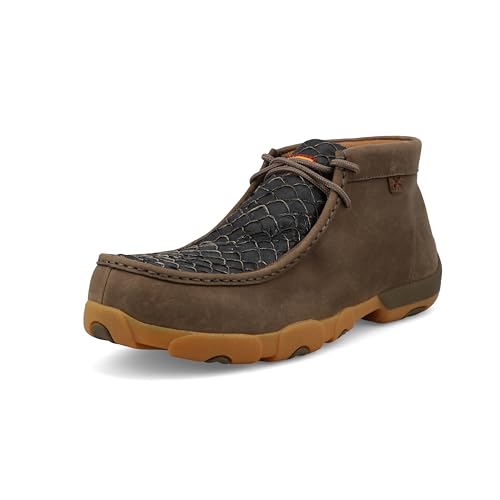 Twisted X Herren Work Chukka Driving Moc, Moc Toe Nano Toe, Black & Shitake, 39.5 EU von Twisted X