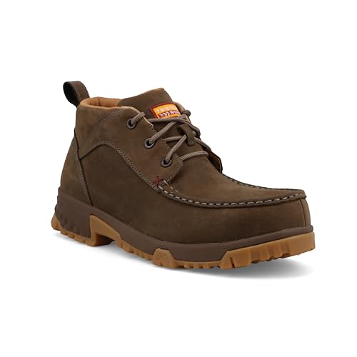 Twisted X Herren Work Chukka Driving Moc Sicherheitsschuh, Shitake, 44 EU Weit von Twisted X