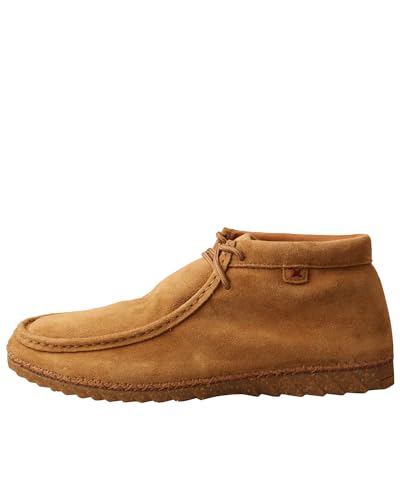 Twisted X Herren Zero-X Chukka Driving Moc Loafers - Slip On Vollnarbenleder Handarbeit Chukka Schuhe für Herren, Hellbraun, 43 EU von Twisted X