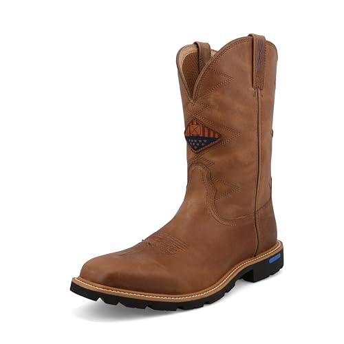 Twisted X Tech X Herren-Stiefel, 27,9 cm, breite quadratische Zehenpartie mit Tech X, Fuchsrot, 41 EU von Twisted X