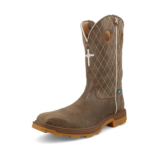 Twisted X UltraLite X Arbeitsstiefel für Herren, 30,5 cm, quadratischer Zehenbereich, Nano-Zehenbereich mit UltraLite X, Bomber, 9 Wide von Twisted X