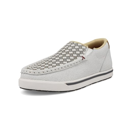 Twisted X Unisex-Kinder Slip on Kicks Slipper, Weiß & Grau Twisted X Unisex-Kinder Slip on Kicks Slipper, Weiß & Grau von Twisted X