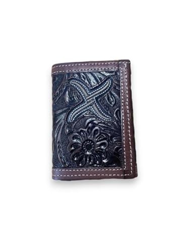 Twisted X Western Fashion Herren Trifold Leder Floral Wallet von Twisted X