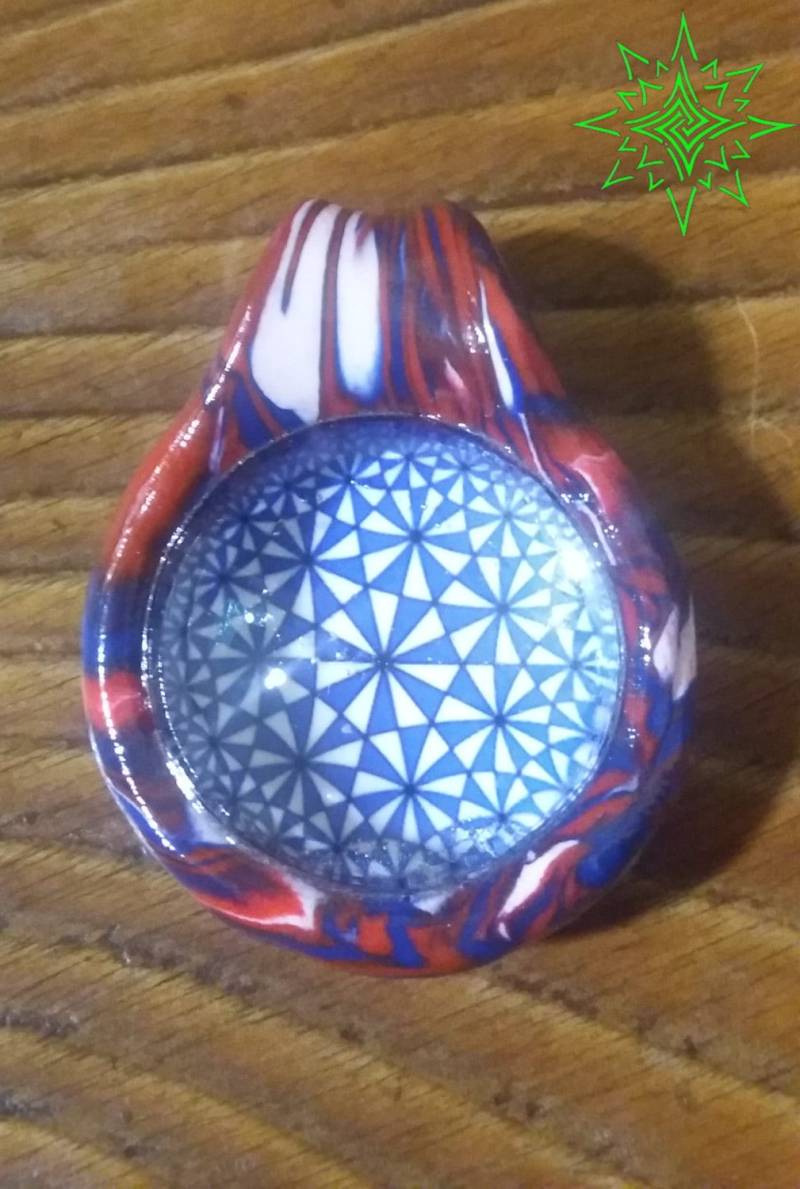 Blau & Weiß Fraktal-Anhänger von TwistedCreations420