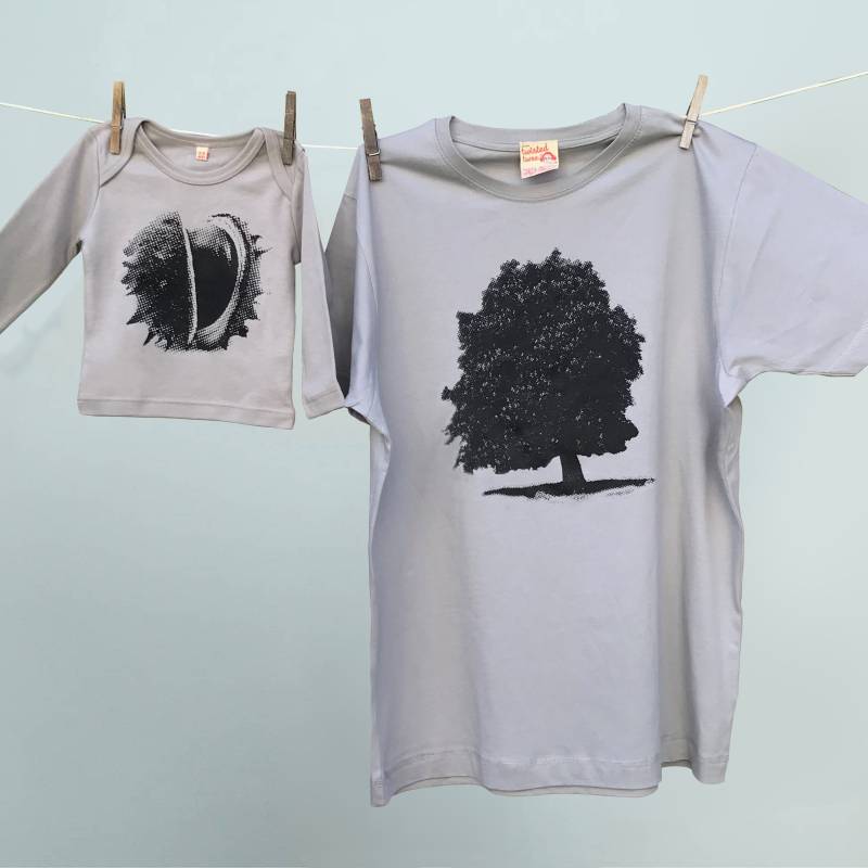 Apfelbaum-T-Shirt Mit Passendem Apfel-T-Shirt Für Vater Und Tochter/Sohn Im Partnerlook von TwistedTweeLtd