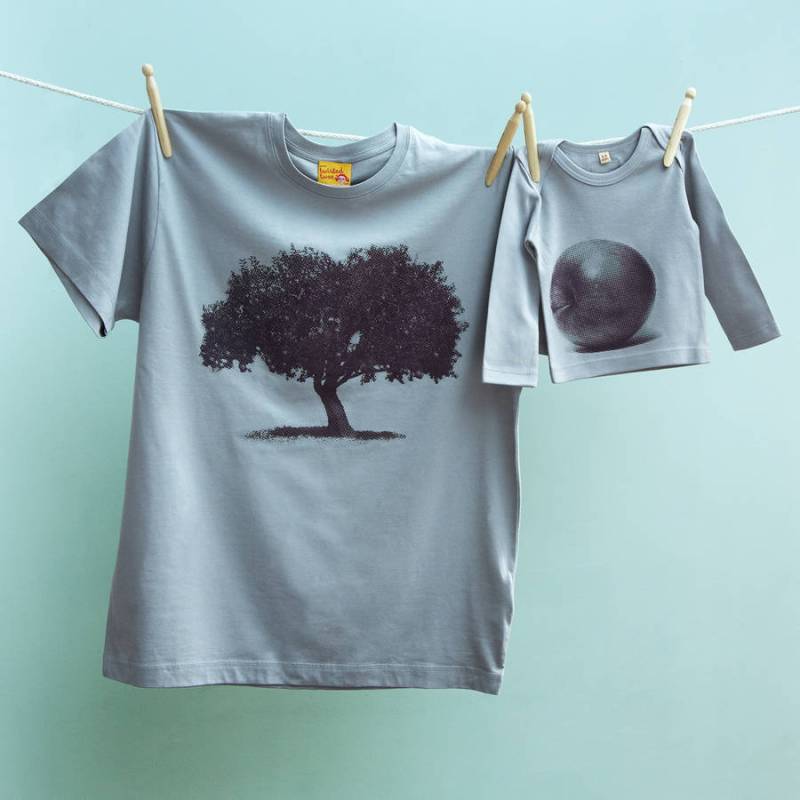 Apfelbaum-T-Shirt Mit Passendem Apfel-T-Shirt Für Vater Und Tochter/Sohn Im Partnerlook von TwistedTweeLtd