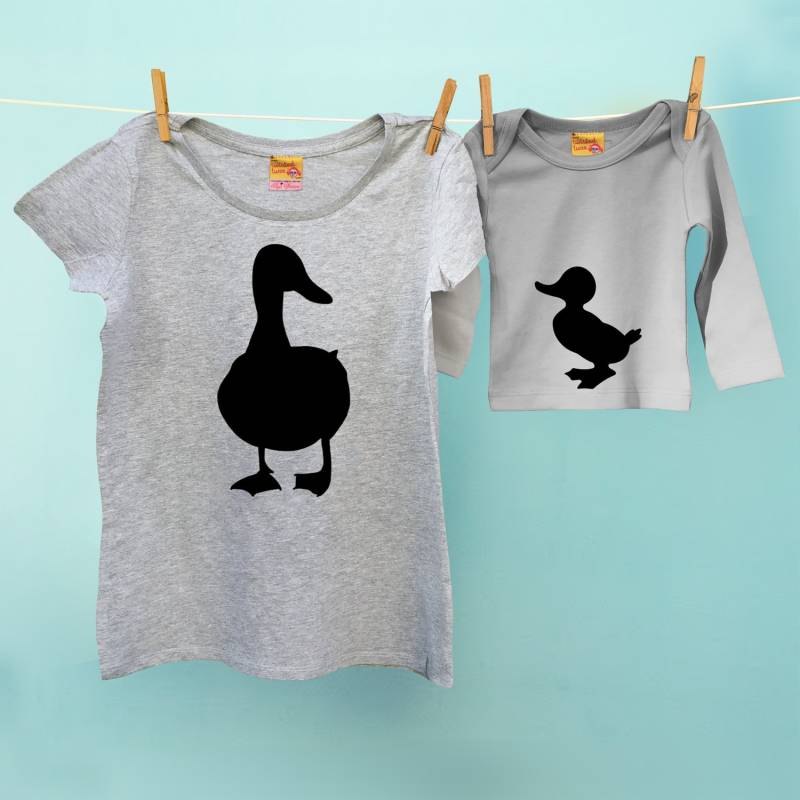 Enten/Küken T-Shirt-Set Für Mutter Und Kind von TwistedTweeLtd