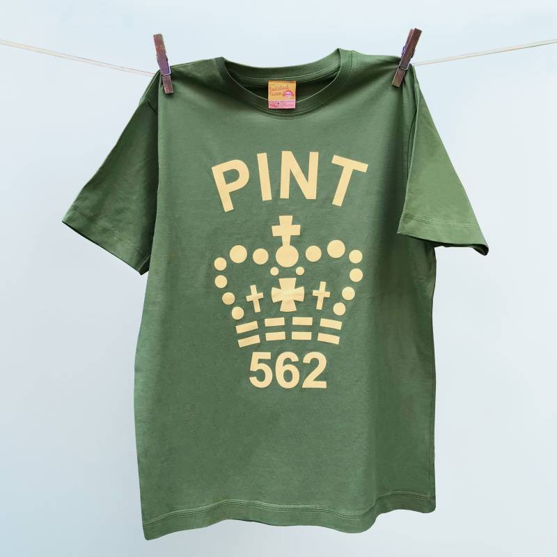 Pint Tshirt in Khaki Army Green/Toffee Bio-Baumwoll-Oberteil von TwistedTweeLtd