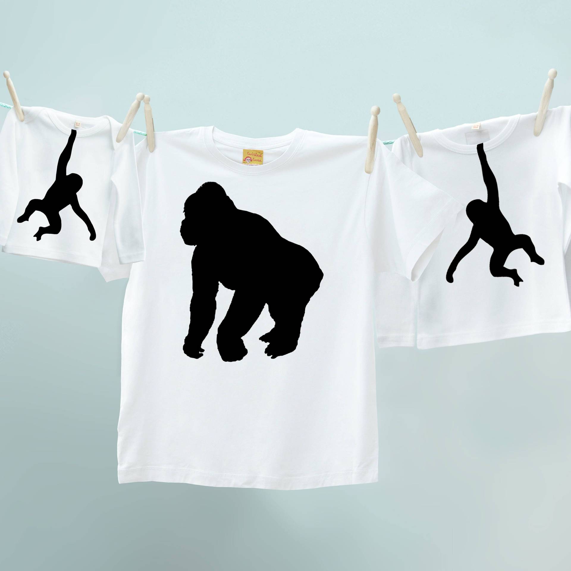 Vater Tochter/Sohn Bär Und Bärenjunges T-Shirt Set in Weiß von TwistedTweeLtd