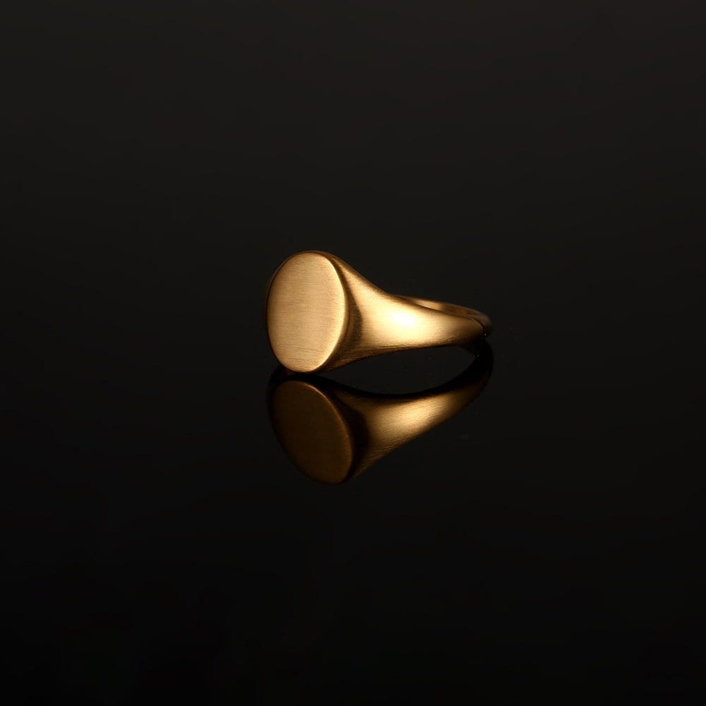 Herren Ring - Gold Siegelring Matt Pinky Rings For Men Herrenschmuck Uk Von Twistedpendant von Twistedpendant