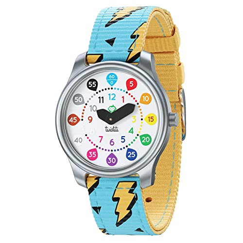 Twistiti Bunte und didaktische Uhr für Kinder mit Zahlenzifferblatt, klar für die Zeit, wasserdicht 50M, abnehmbares Armband Twistiti Bunte und didaktische Uhr für Kinder mit Zahlenzifferblatt, klar für die Zeit, wasserdicht 50M, abnehmbares Armband von Twistiti