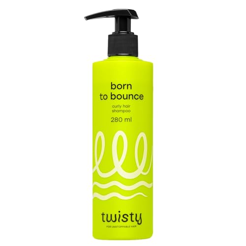 Twisty Born To Bounce Shampoo Für Lockiges Haar Haarshampoo Feuchtigkeit Locken-Shampoo Für Damen Mit Harnstoff Milchsäure Locken Produkte für Naturlocken Lockenshampoo Haare & Locken Pflege 280ml von twisty