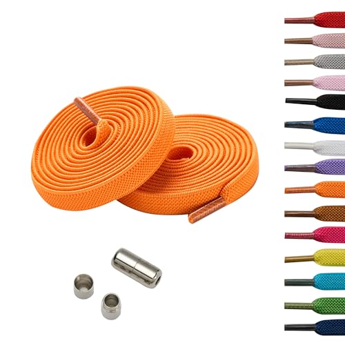 TwizzTop Elastische Schnürsenkel ohne Binden für Sportschuhe, Gummi-Schnürsenkel für Erwachsene und Kinder, 2 Paar Ersatz-Schnürsenkel für Sneaker, Stiefel, Campus-Schuhe, 05 Orange Schnürsenkel, 47 TwizzTop Elastische Schnürsenkel ohne Binden für Sportschuhe, Gummi-Schnürsenkel für Erwachsene und Kinder, 2 Paar Ersatz-Schnürsenkel für Sneaker, Stiefel, Campus-Schuhe, 05 Orange Schnürsenkel, 47 von TwizzTop