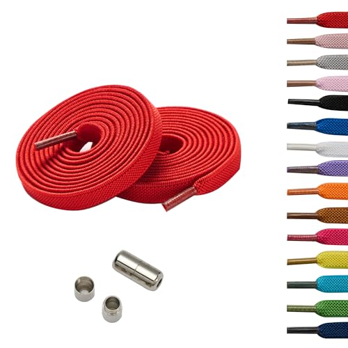 TwizzTop Elastische Schnürsenkel ohne Binden für Sportschuhe, Gummi-Schnürsenkel für Erwachsene und Kinder, 2 Paar Ersatz-Schnürsenkel für Sneaker, Stiefel, Campus-Schuhe, 06 Schnürsenkel Rot, 47 TwizzTop Elastische Schnürsenkel ohne Binden für Sportschuhe, Gummi-Schnürsenkel für Erwachsene und Kinder, 2 Paar Ersatz-Schnürsenkel für Sneaker, Stiefel, Campus-Schuhe, 06 Schnürsenkel Rot, 47 von TwizzTop