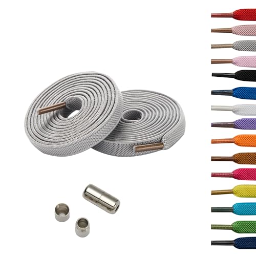 TwizzTop Elastische Schnürsenkel ohne Binden für Sportschuhe, Gummi-Schnürsenkel für Erwachsene und Kinder, 2 Paar Ersatz-Schnürsenkel für Sneaker, Stiefel, Campus-Schuhe, 12 graue Schuhschnüre, 47 TwizzTop Elastische Schnürsenkel ohne Binden für Sportschuhe, Gummi-Schnürsenkel für Erwachsene und Kinder, 2 Paar Ersatz-Schnürsenkel für Sneaker, Stiefel, Campus-Schuhe, 12 graue Schuhschnüre, 47 von TwizzTop