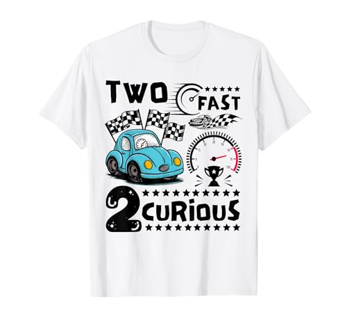 2 Fast 2 Curious Racing Car, 2. Geburtstag, für Jungen, Familie, Kinder T-Shirt 2 Fast 2 Curious Racing Car, 2. Geburtstag, für Jungen, Familie, Kinder T-Shirt von 2 fast 2 curious-2nd Birthday Boys Girls race Tee