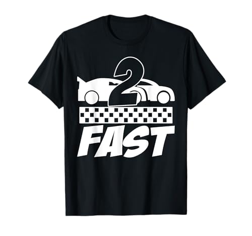 Two Fast Turning 2 Racing Kinder zum 2. Geburtstag, Jungen, zwei schnelle T-Shirt von Two Fast Birthday