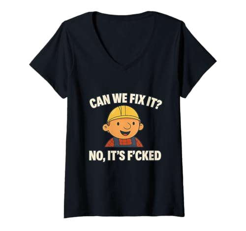 Damen Sarkastisches lustiges Repair It Humor-Meisterwerk T-Shirt mit V-Ausschnitt von Two Suns