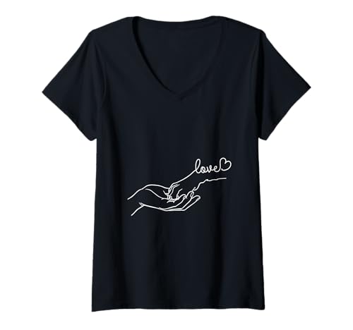 Damen Unzerstörbare Bond-Verbindungsleitung T-Shirt mit V-Ausschnitt Damen Unzerstörbare Bond-Verbindungsleitung T-Shirt mit V-Ausschnitt von Two Suns