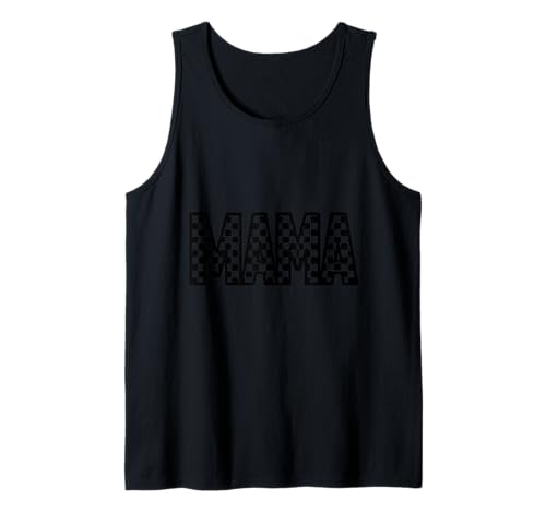 Mama Schachbrett Schrift Retro Tank Top von Two Suns
