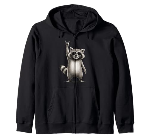 Retro Waschbär Grunge Musik Geschenk Männer Kinder Frauen Lustiger Waschbär Kapuzenjacke Retro Waschbär Grunge Musik Geschenk Männer Kinder Frauen Lustiger Waschbär Kapuzenjacke von Two Suns