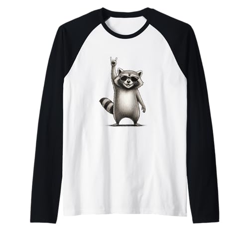 Retro Waschbär Grunge Musik Geschenk Männer Kinder Frauen Lustiger Waschbär Raglan Retro Waschbär Grunge Musik Geschenk Männer Kinder Frauen Lustiger Waschbär Raglan von Two Suns