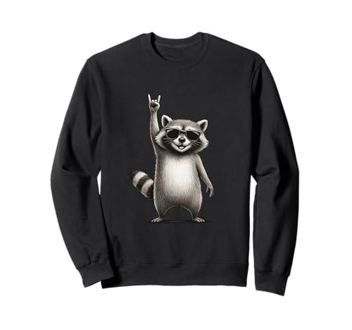 Retro Waschbär Grunge Musik Geschenk Männer Kinder Frauen Lustiger Waschbär Sweatshirt Retro Waschbär Grunge Musik Geschenk Männer Kinder Frauen Lustiger Waschbär Sweatshirt von Two Suns