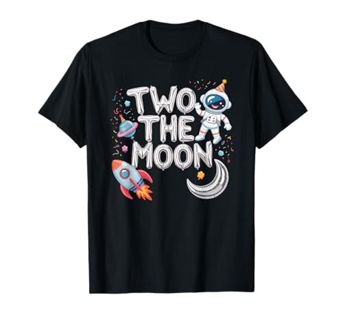 Two The Moon Birthday Boy 2. Geburtstag des Weltraum-Astronauten T-Shirt von Two The Moon Birthday Girl 2 Year Old Birthday